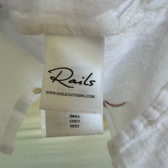 Rails Whitney Button Up Short Sleeve Shirt in Embroidered Fruit Medley - Picture 5 of 7